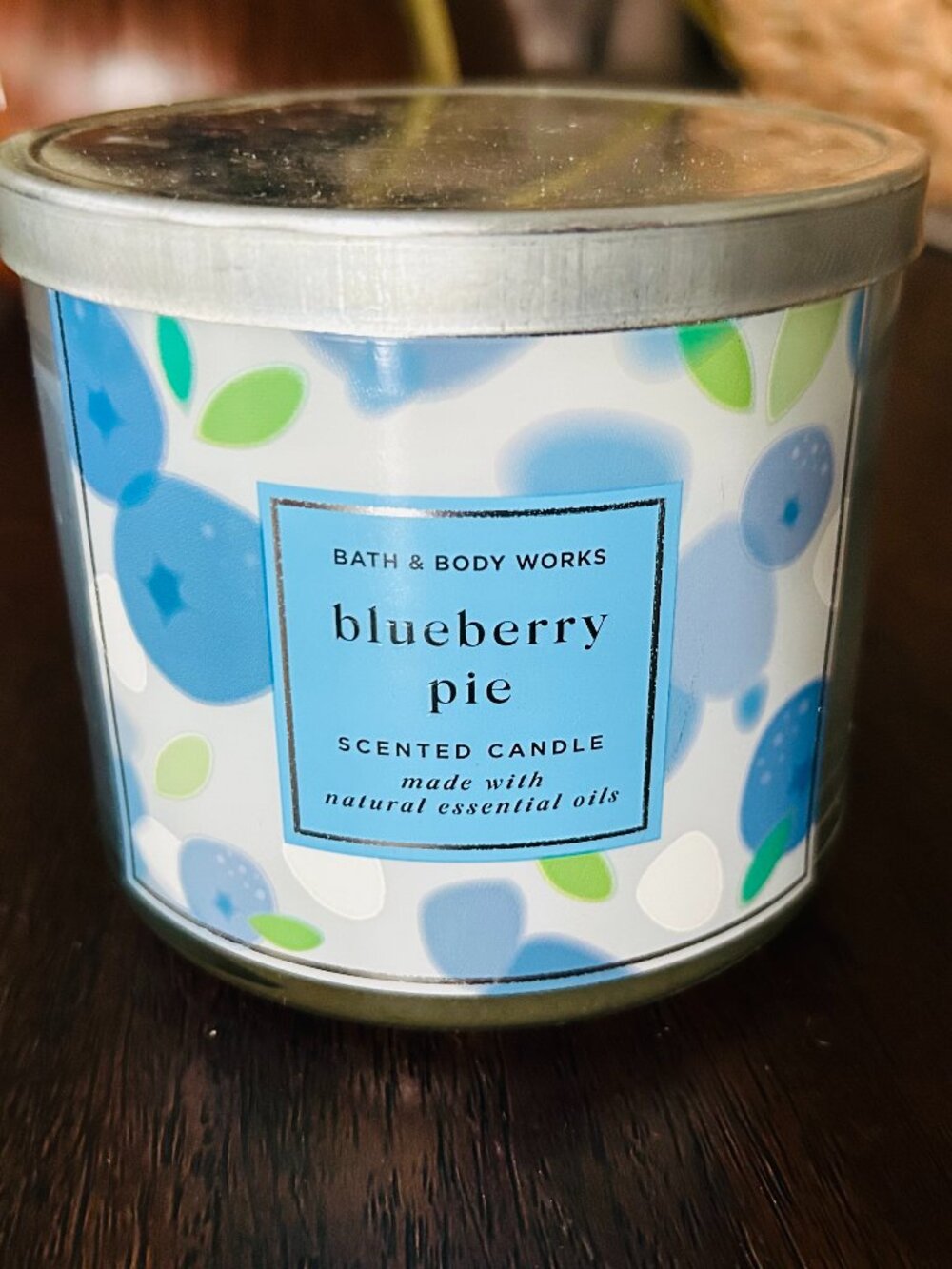 Bath & Body Works Blueberry Pie 3-Wick Candle NEW